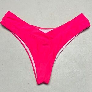 Neon Pink Thong Bikini Bottoms